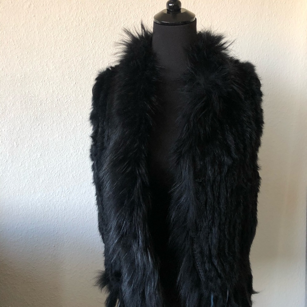 Black Faux Fur Vest